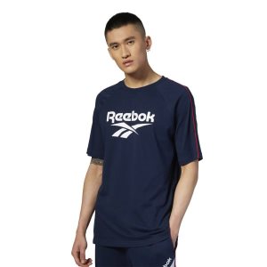 Reebok Classic Vector Print T Shirt Herren - Navy - DE 081-DVG